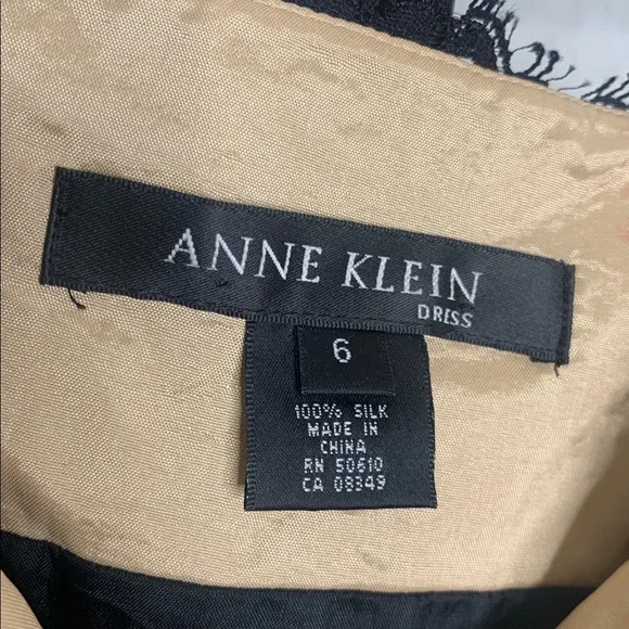 Y2K vintage Anne Klein floral lace silk whimsical Dress size 6